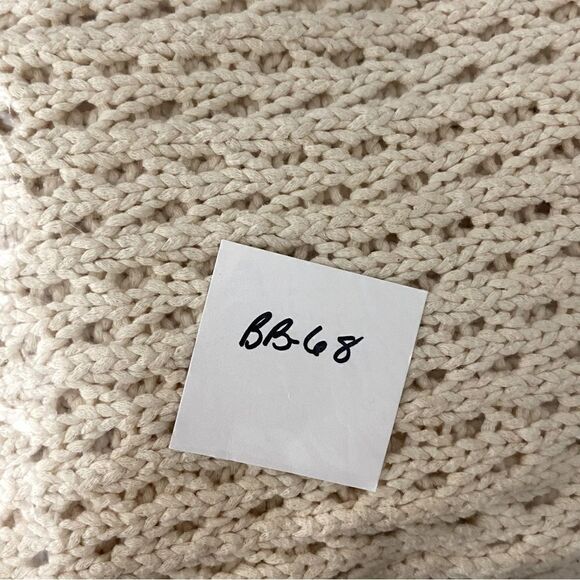 Zara Cream Open Loose Knit Crochet Sweater Cottagecore Boho Coastal Medium - Picture 14 of 14